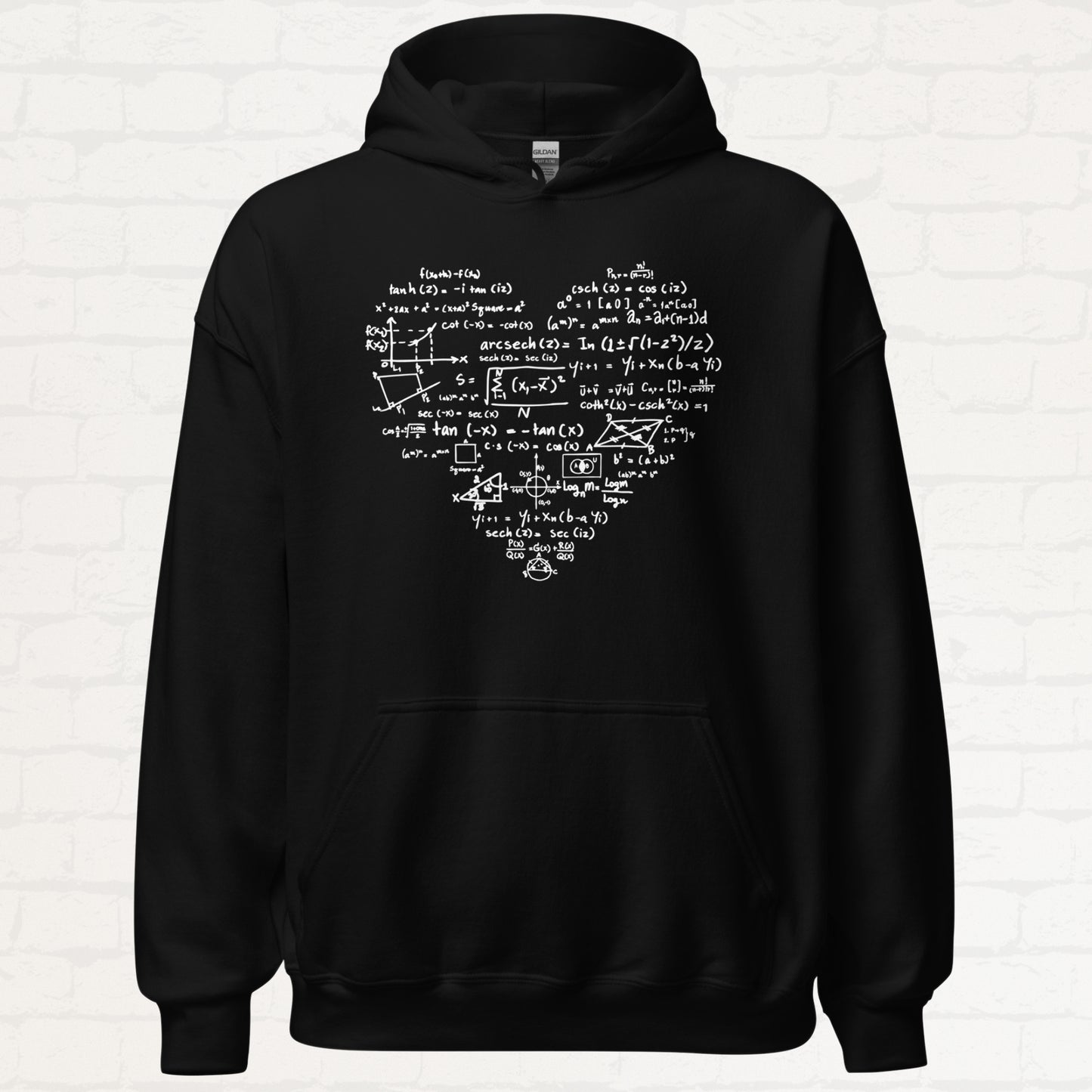 Mathematik Herz Hoodie – Liebe in Zahlen für Nerds & Denker - Digital Art Prints